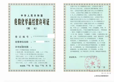 上海危險化學(xué)品經(jīng)營許可證辦理案例分享